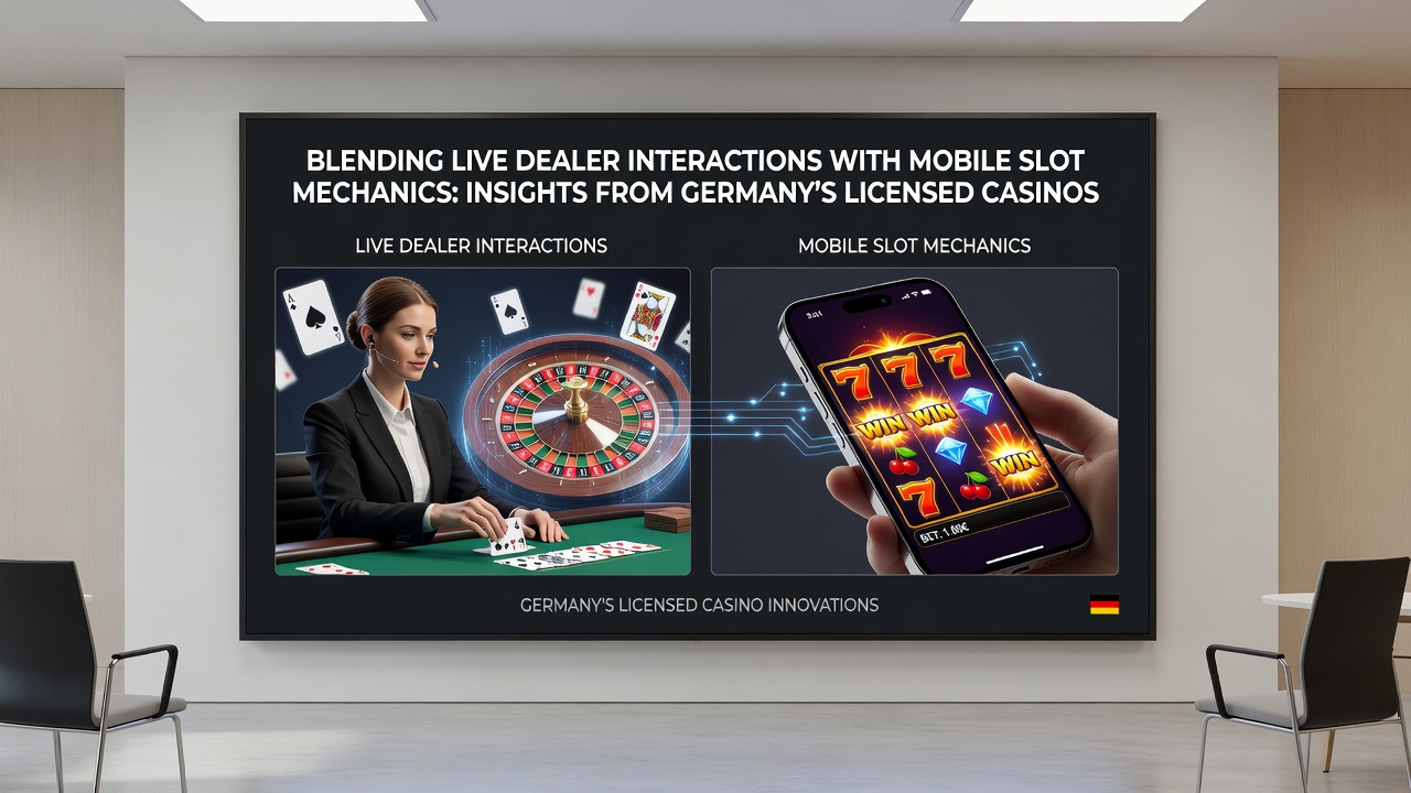 Mobile Ansicht einer hybriden Casino-Plattform mit Live-Dealer und Slot-Integration in Deutschland
